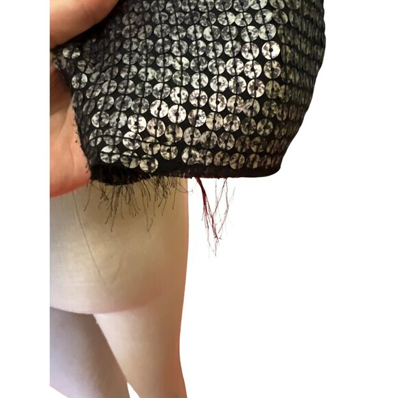 Express Sequin Long Sleeve Jacket Black & Silver Polyester/Spandex M - Picture 11 of 16